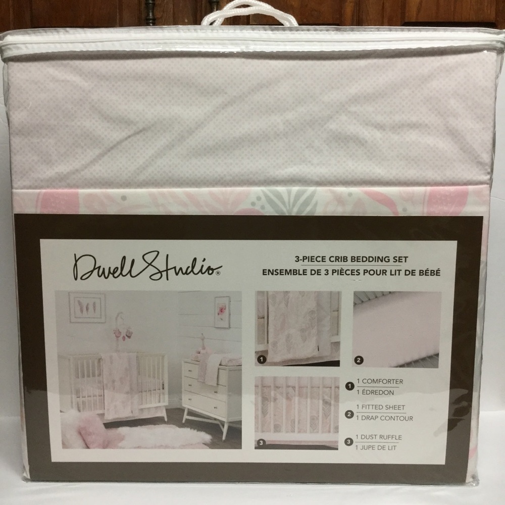 Dwell Studio 3 pc.Boheme Peacock Crib Bedding Set Babies R Us Retail $169 NEW